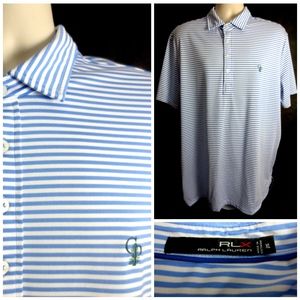 RLX Ralph Lauren Men's XL Striped Polo Golf Shirt